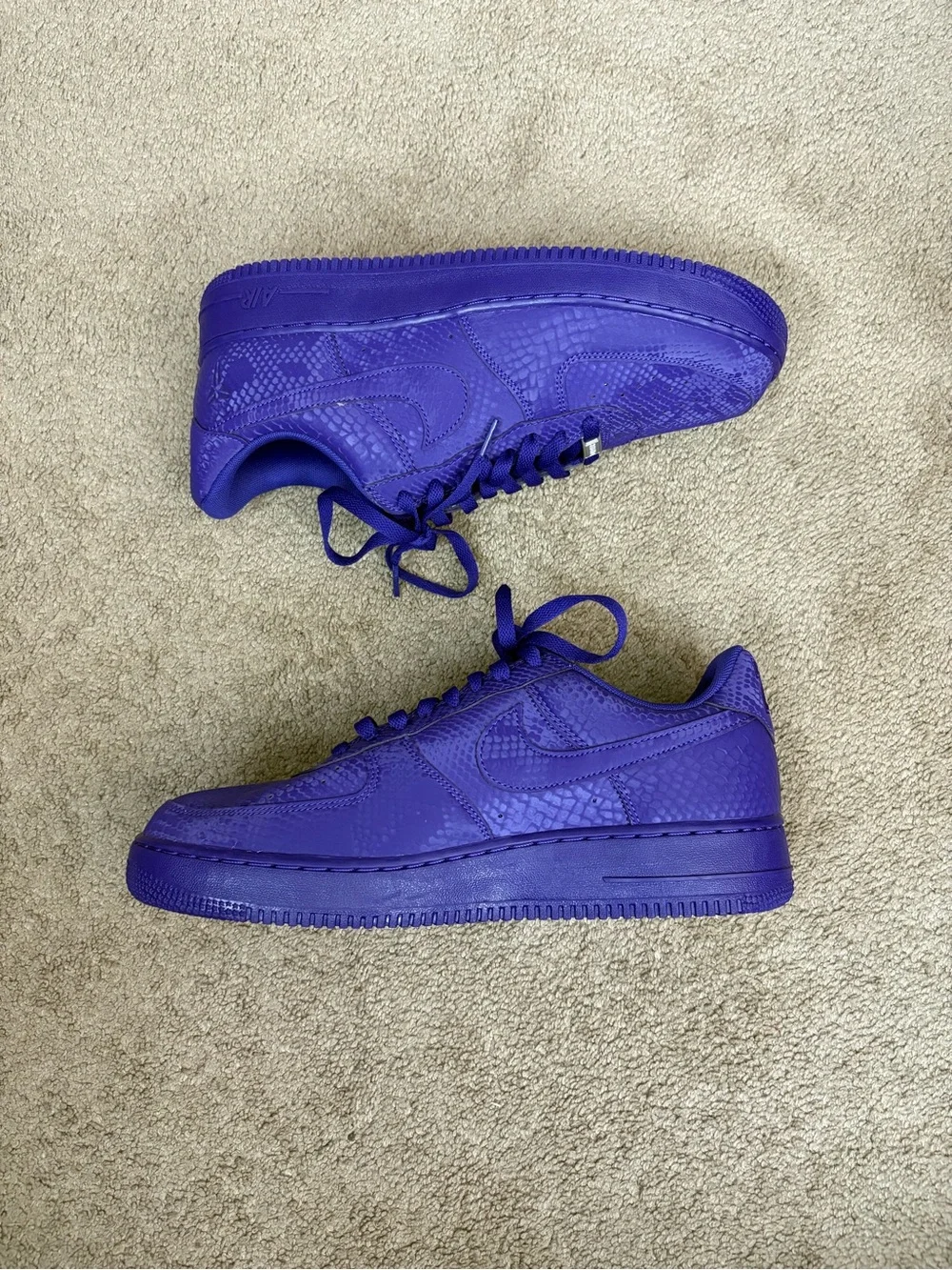 NEW Men’s Size 12 Nike Air Force 1 Low Kobe Mamba Court Purple IB0018-500